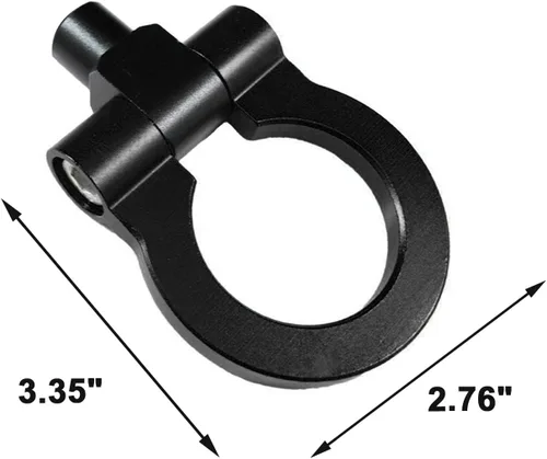 Vista 4 de Xotic Tech - Juego de gancho de remolque de aluminio negro para parachoques delantero + tapones de válvula de aire para vástagos de rueda + tapas