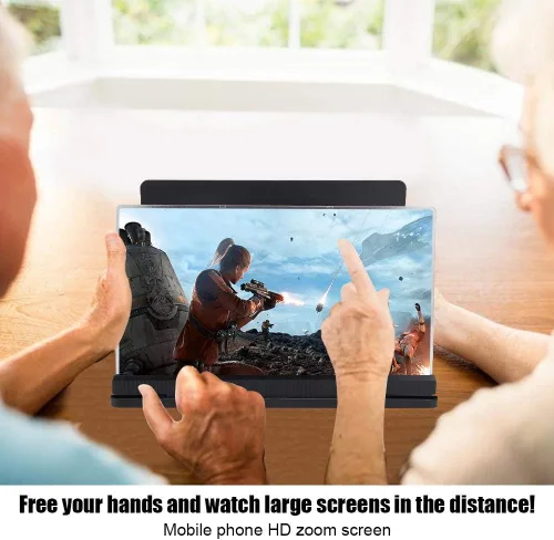 Vista 4 de Lupa de pantalla para teléfono inteligente, amplificador plegable de teléfono móvil de efecto 3D de 14 pulgadas, aumento de 3 a 5 veces, sin
