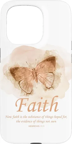 Vista 14 de Faith Bible Verse: Women’s Christian Hebrews 11:1 Quote Case for iPhone 17
