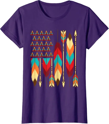 Vista 11 de Native American Bandera - Camiseta de veteranos indígenas del Mes del Orgullo, Negro, S