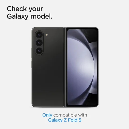 Vista 2 de Spigen GlasTR EZ FIT - Protector de pantalla de vidrio templado para Galaxy Z Fold 5 9H Hardness Tempered Glass, Easy Installation Kit