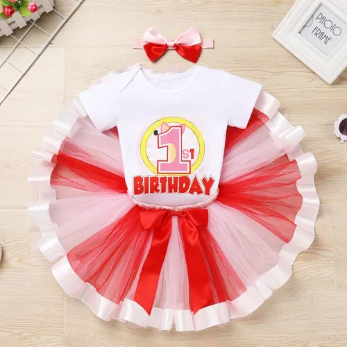 Vista 77 de ODASDO Conjunto de 3 piezas con temática de animla para bebé niña