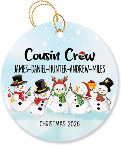Vista 11 de Árbol de Navidad personalizado para abuelos y nietos 2023, un nieto hace la vida más grandioso, adorno personalizado con nombre y texto, adornos