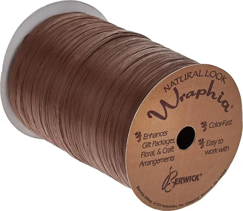 Vista 17 de Berwick Offray Cinta de rafia mate de 1/4" de ancho, verde manzana, 100 yardas, 0.276 in