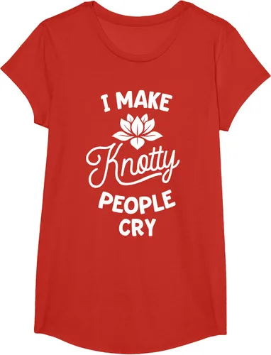 Vista 59 de Camiseta divertida de terapia de masaje I Make Knotty People Cry, Negro, S
