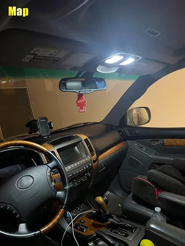Vista 4 de Paquete de kit de luces interiores LED de 18 piezas GX470 Compatible con Lexus GX470 2003 2004 2005 2006 2007 2008 2009 Iluminación LED
