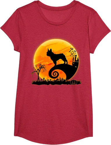 Vista 48 de Camiseta divertida de disfraz de Halloween para perro y luna de Bulldog francés, Negro, S