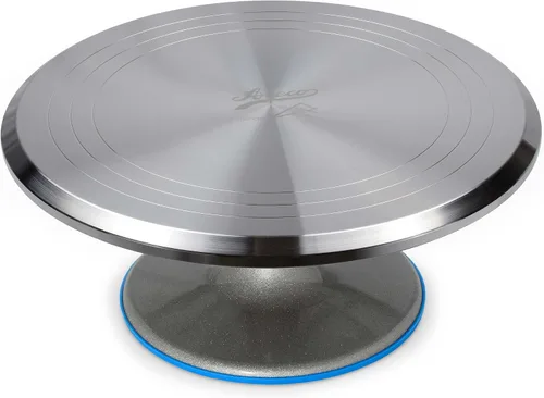 Vista 9 de Ateco 608 REVOLVING Cake Decorating soporte, 11" Ronda, apto para uso alimentario de plástico Base & parte superior