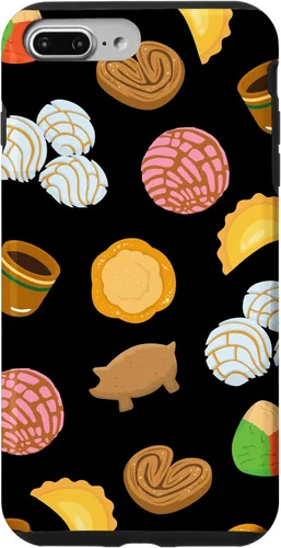 Vista 12 de Conchas Pan Dulce Patrón Negro Teléfono Caja Latina Regalo Caso para iPhone 17
