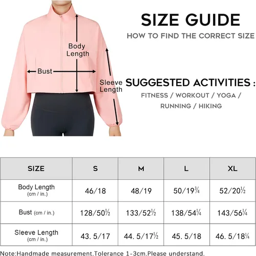 Vista 6 de icyzone Chaquetas recortadas de gran tamaño con cremallera UPF 50+ para mujer