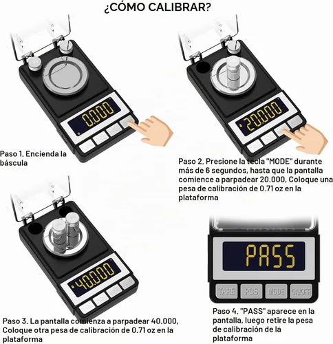 Vista 3 de Weightman - Báscula miligráfica de 1.76 oz/0.00 oz, báscula de recarga con 2 pesos de 0.71 oz Báscula de joyería de alta precisión con pantalla
