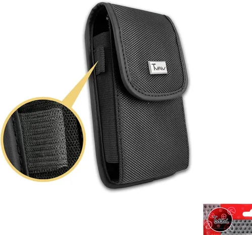 Vista 7 de Funda para Samsung Galaxy S10/S10 Plus; TMAN® - Funda de nailon resistente de lona resistente con clip de cinturón de metal para Samsung Galaxy