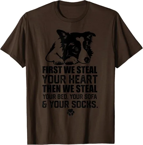 Vista 7 de Border Collie Steal Your Heart Steal Your Bed - Camiseta de sofá, Gris