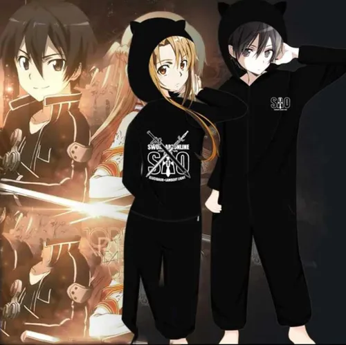 Vista 4 de Adonis Pigou Pijama de anime para cosplay unisex de una sola pieza, disfraz de Halloween