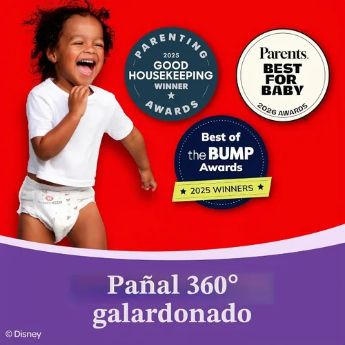 Vista 9 de Huggies Little Movers HuggFit 360 pañales talla 3, 168