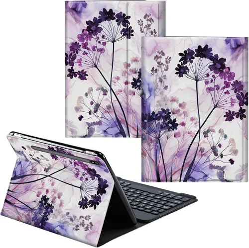 Vista 59 de Funda para Samsung Galaxy Tab S6 Lite 2022/2020 Teclado Inalámbrico Desmontable y Cubierta De Soporte De Cuero PU Funda Protectora Para Samsung