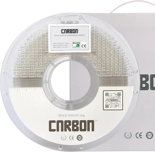 Vista 21 de Filamento para impresora 3D PETG de grado alimentario certificado - CARBON de Comfy Materials - Aprobado por la FDA, seguro para alimentos, probado
