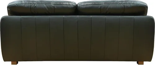 Vista 6 de Sunset Trading Jayson - Sofá negro de cuero de grano superior de 89 pulgadas de ancho, asiento profundo