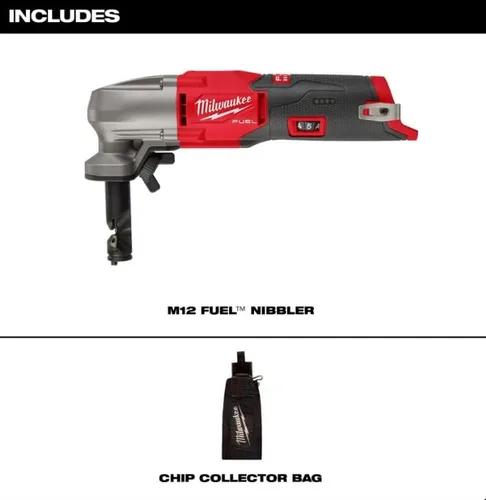 Vista 2 de Milwaukee y Milwaukee M12 FUEL 16 - Pinza de velocidad variable de calibre 16, solo herramienta