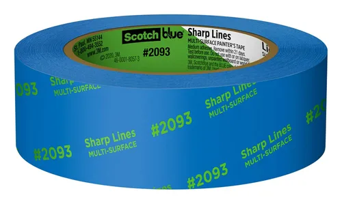 Vista 5 de Scotch Blue Sharp Lines - Cinta de pintura multisuperficie, 1.41 pulgadas x 60 yardas, 3 rollos, cinta de pintura azul que protege superficies y se