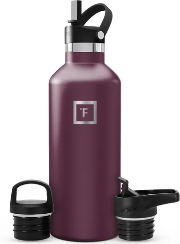 Vista 60 de IRON °FLASK Botella de agua de boca estrecha de 24 onzas con boquilla Aurora