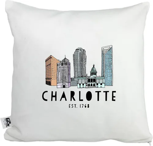 Vista 10 de Moonlight Makers, AVL, Asheville North Carolina, Decorative Pillow Case, 100% Cotton Canvas Pillowcase, Farmhouse Decor, Gift for Home, Funny Design