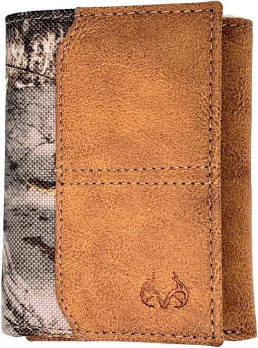 Vista 4 de Realtree - Cartera triple plegable con borde pulido para hombre