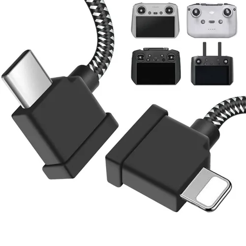 Vista 9 de DJI - Cable de control remoto USB micro a iOS de 1 pie de 90 grados para Mavic Mini, Mini SE, Pro, Spark, Air, datos de teléfono/tableta, accesorios