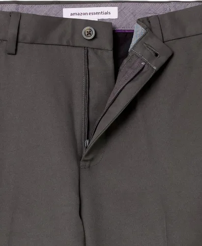 Vista 9 de Amazon Essentials - Pantalón de vestir de corte clásico, con cintura expandible y sin pinzas para hombre