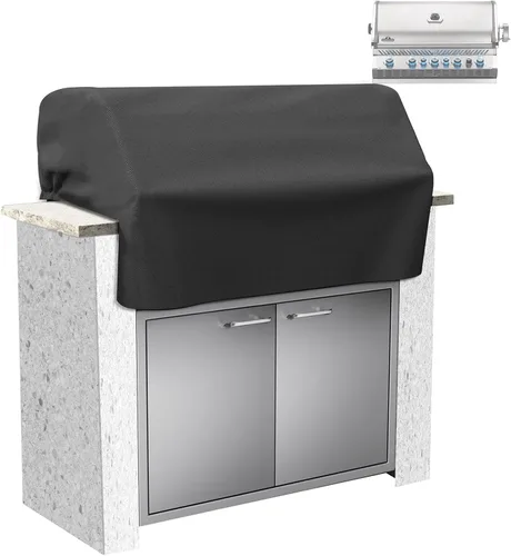 Vista 8 de Cubierta de parrilla integrada para Napoleon Prestige PRO 500, Prestige 500 parrillas de gas integradas, material de poliuretano resistente 600D