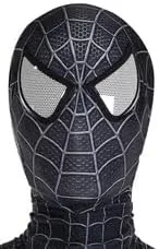 Vista 7 de COGUCI Black Halloween Cosplay Costume Breathable Stretchy Spandex Material Suit for AdultKids