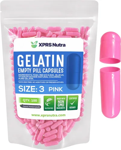 Vista 19 de XPRS Nutra Cápsulas vacías tamaño 3 – 1000 cápsulas vacías de gelatina – Pastillas de relleno de cápsulas de bricolaje – Tapa de gel de píldora