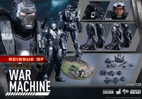 Vista 7 de Hot Toys Máquina de guerra 1:6 - Iron Man 2, Plata