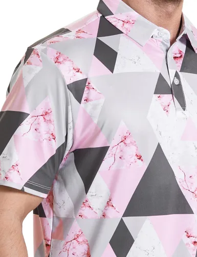 Vista 4 de Polo de golf para hombre, polo de golf de secado rápido y rendimiento destacado para hombre