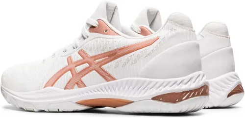 Vista 3 de ASICS Zapatos de voleibol Netburner Ballistic FlyteFoam para mujer, Blanco