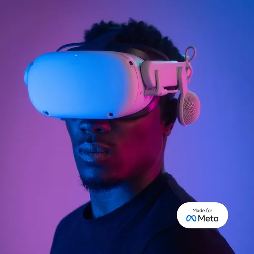 Vista 2 de Logitech Chorus VR - Auriculares todoterreno para Meta Quest 2, diseñados para juegos y entrenamiento de realidad virtual, ligeros, audio inmersivo