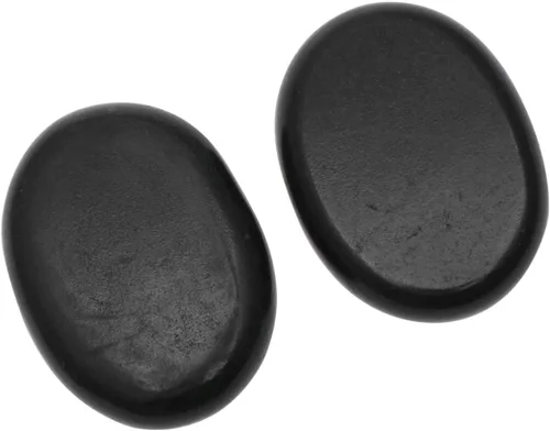 Vista 6 de EXCEART Piedras de masaje volcánico para terapia de spa, piedras planas naturales calientes y frías, 3.14 x 2.36 x 0.59 pulgadas, juego de 2 piedras