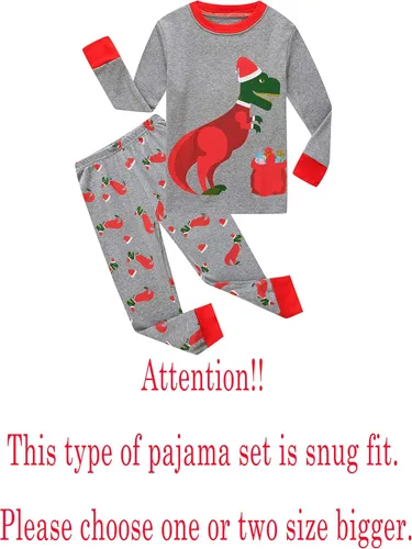 Vista 2 de Family Feeling - Conjunto de pijama de manga larga, diseño 100% de algodón, para niños pequeños