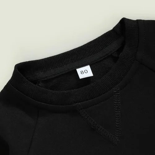 Vista 61 de Sudadera unisex de algodón de color sólido para bebé, camiseta de manga larga con cuello redondo