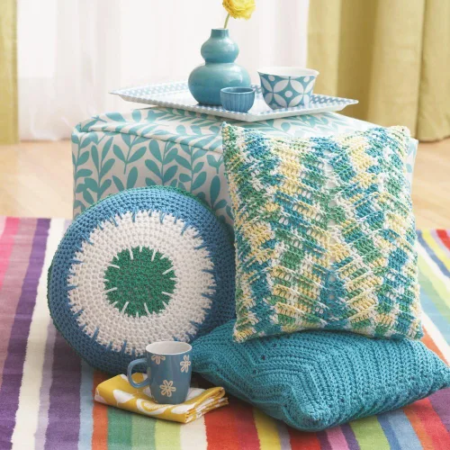 Vista 4 de Ovillo de algodón Lily Sugar 'N Cream, otro, Azul claro, 2.5 onza 2-Azul claro