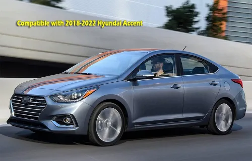 Vista 2 de Guardabarros para Coche, Aletas de Defensa Compatibles con Hyundai Accent 2018 2019 2020 2021 2022 Juego de 4 protectores de lodo delanteros