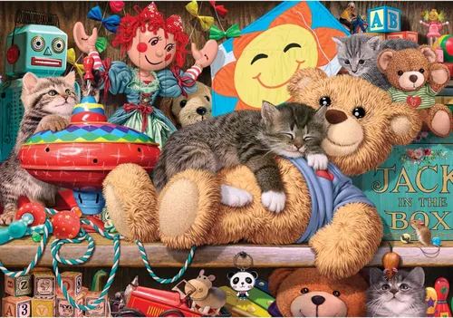 Vista 9 de Anatolian Puzzle - Gatos en la playa, rompecabezas de 260 piezas, #3322, marrón/a