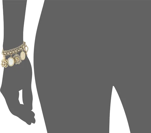 Vista 5 de Anne Klein Reloj de pulsera con dije acentuado de cristal prémium para mujer
