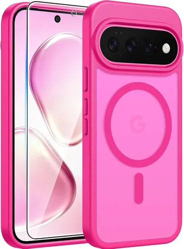 Vista 148 de FNTCASE Funda para iPhone 17 Pro: Fundas delgadas translúcidas de color azul claro compatibles con MagSafe, protección completa de la cámara