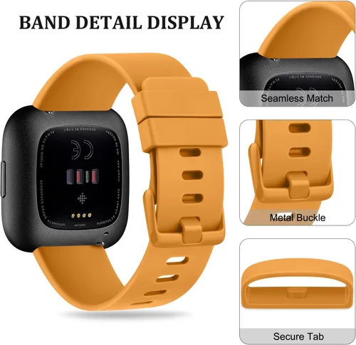 Vista 5 de Vancle Correa para Fitbit Versa - Pulsera deportiva de repuesto para mujeres y hombres