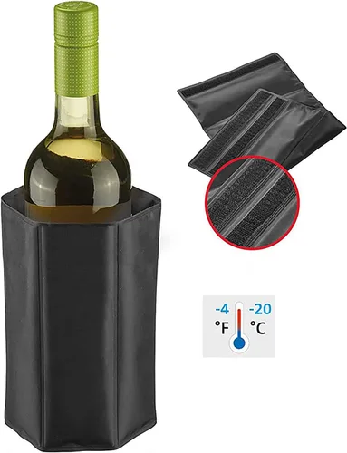 Vista 4 de Enfriador de vino reutilizable, enfriador de botellas de vino flexible, funda de paquete de hielo de vino que mantiene el vino fresco y refrescante