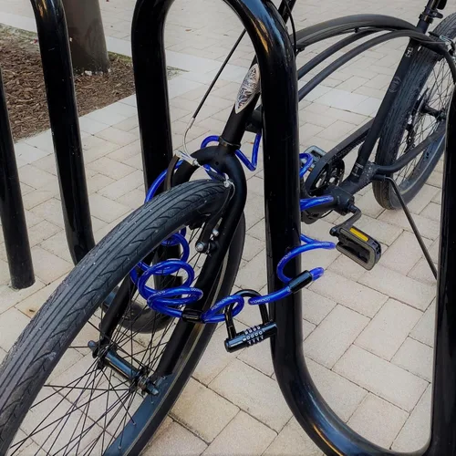 Vista 8 de DocksLocks Cable de seguridad en espiral resistente a la intemperie (de 5 a 25 pies de longitud) con extremos reforzados, protección antirrobo