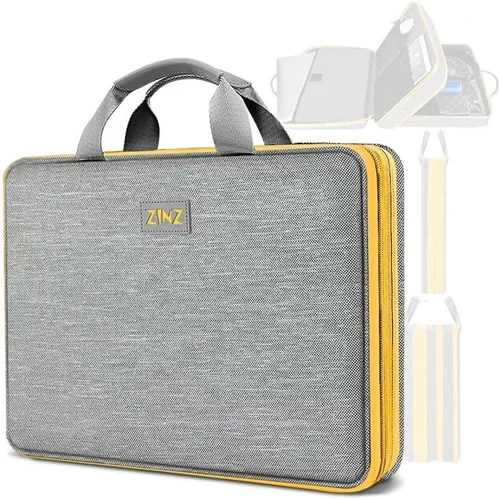 Vista 22 de ZINZ - Funda para portátil de 13 pulgadas con funda expandible, maletín protector de computadora con múltiples bolsillos, compatible con MacBook