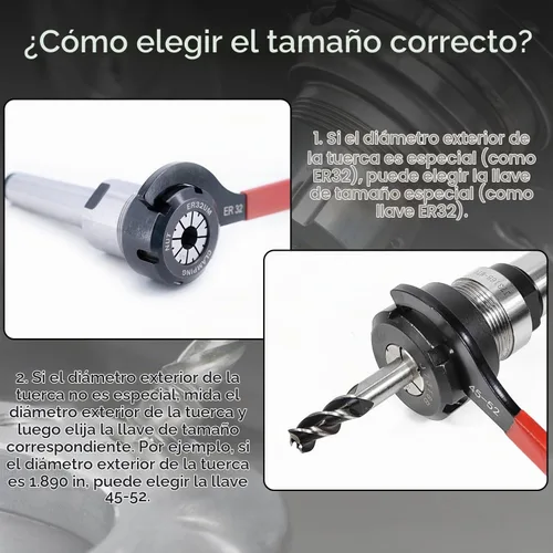 Vista 2 de Mdvora Juego de Llaves Spanner para Coilover, 4 piezas, Acero de Aleación, Goma