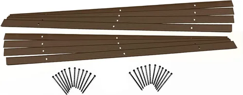 Vista 17 de EasyFlex Kit de proyecto de borde de paisaje de aluminio, 8 piezas de metal para bordes de jardín con púas, 48 pies, bronce (1806BZ-48C)